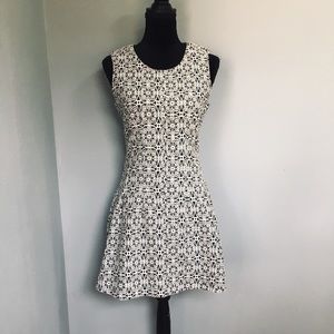 Black and White A-Line Dress